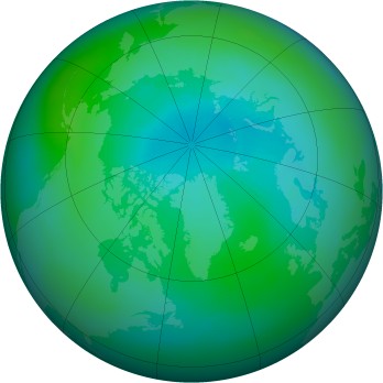 Arctic ozone map for 1999-09